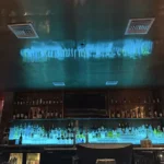 New supply grilles over the finished bar